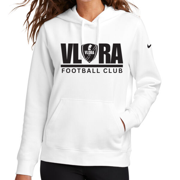 Nike Women's Club Fleece Sleeve Swoosh Pullover Hoodie - Printed Logo Thumbnail