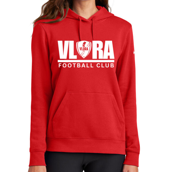 Nike Women's Club Fleece Sleeve Swoosh Pullover Hoodie - Printed Logo Thumbnail