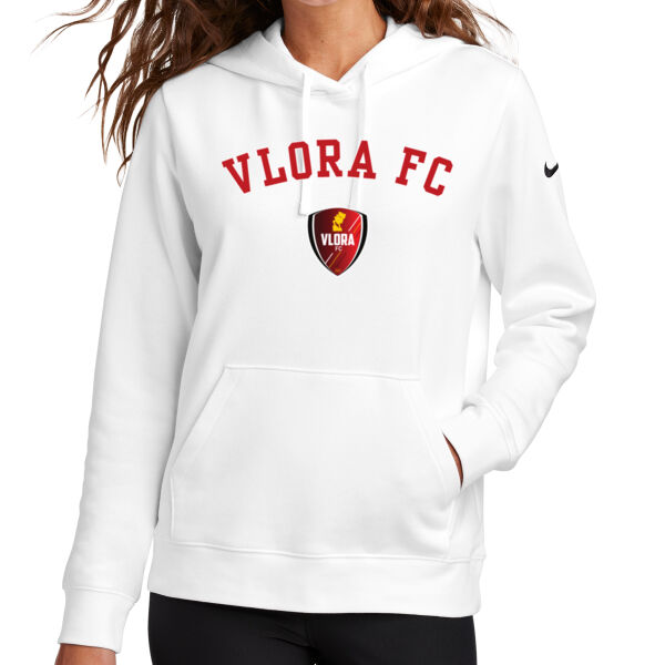 Nike Women's Club Fleece Sleeve Swoosh Pullover Hoodie - Printed Logo Thumbnail