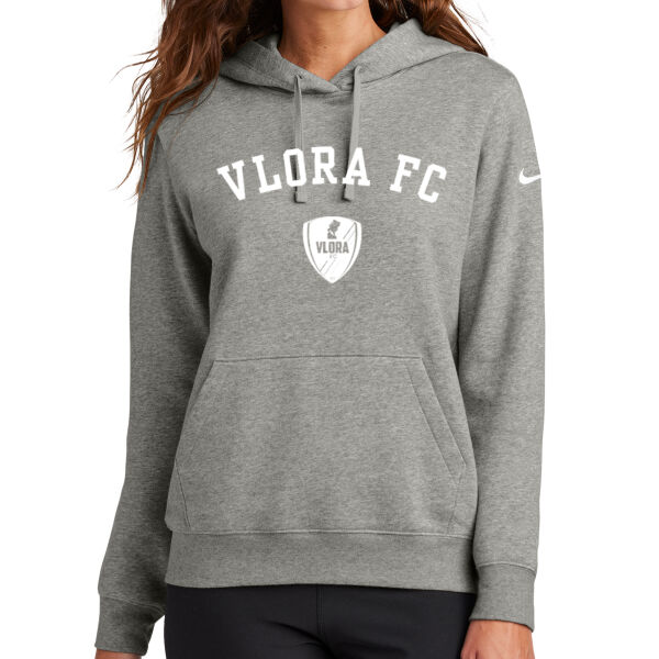 Nike Women's Club Fleece Sleeve Swoosh Pullover Hoodie - Printed Logo Thumbnail