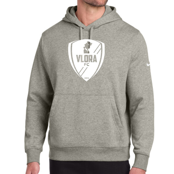 Nike Club Fleece Sleeve Swoosh Pullover Hoodie - Printed Logo Thumbnail